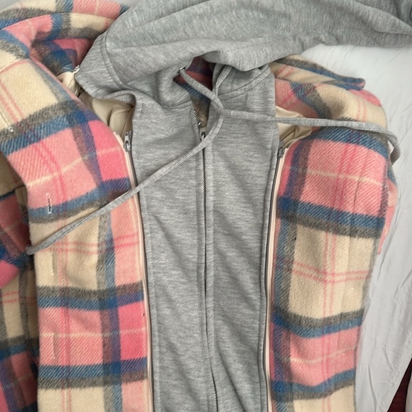 Central Park West Ryder pink blue gray plaid dickie jacket - Picture 8 of 13